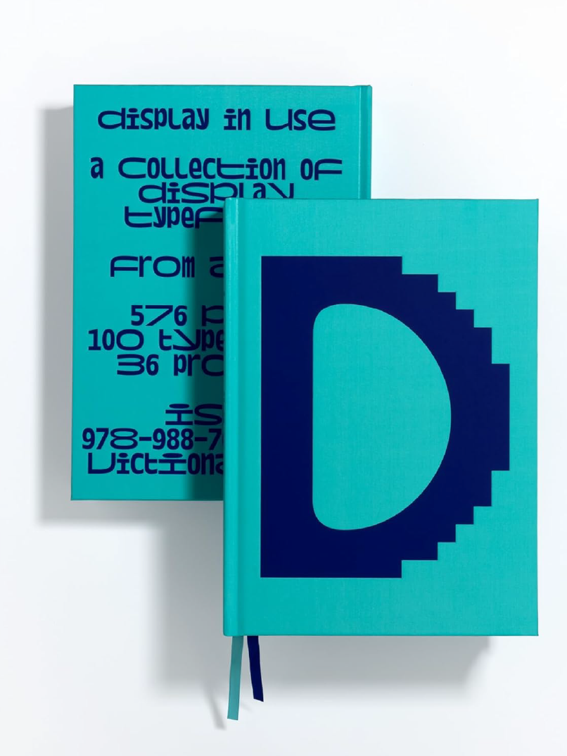 Libro Display in use, variable celeste.